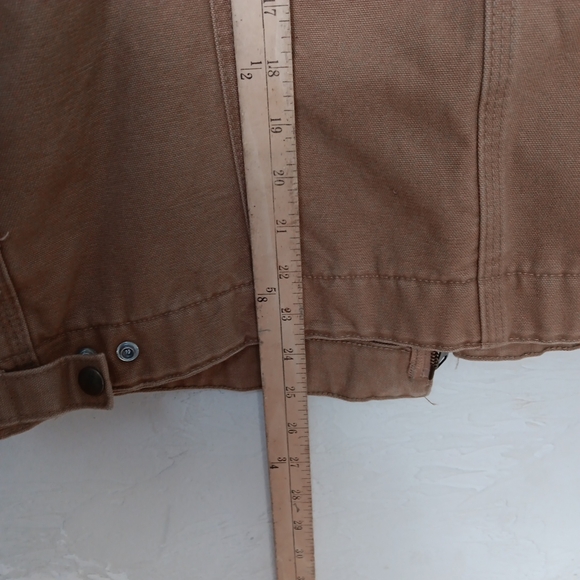 Carhartt Detroit Jacket Women's Size L Camel Tan Blanket Lined - Picture 15 of 16